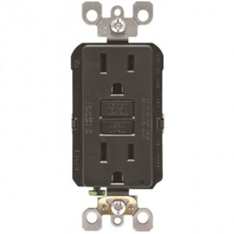 Mfg R04-GFNT1-0KE 15A, 125V GFCI Outlet in Black